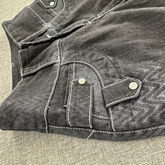 Posesion Butt Lifting Capri Jeans Colombian USA Size 1 Black MSRP $55 - Picture 3 of 16